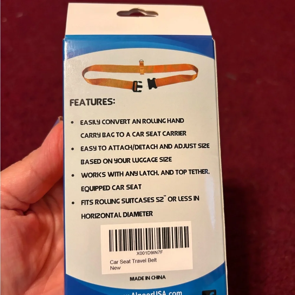 ALNOOR USA CAR SEAT TRAVEL BELT NWT BABY ACCESSORY FITS ROLLING SUITCASES 52<